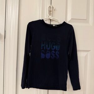 BOSS Kids Dark Blue Long Sleeve Tee
